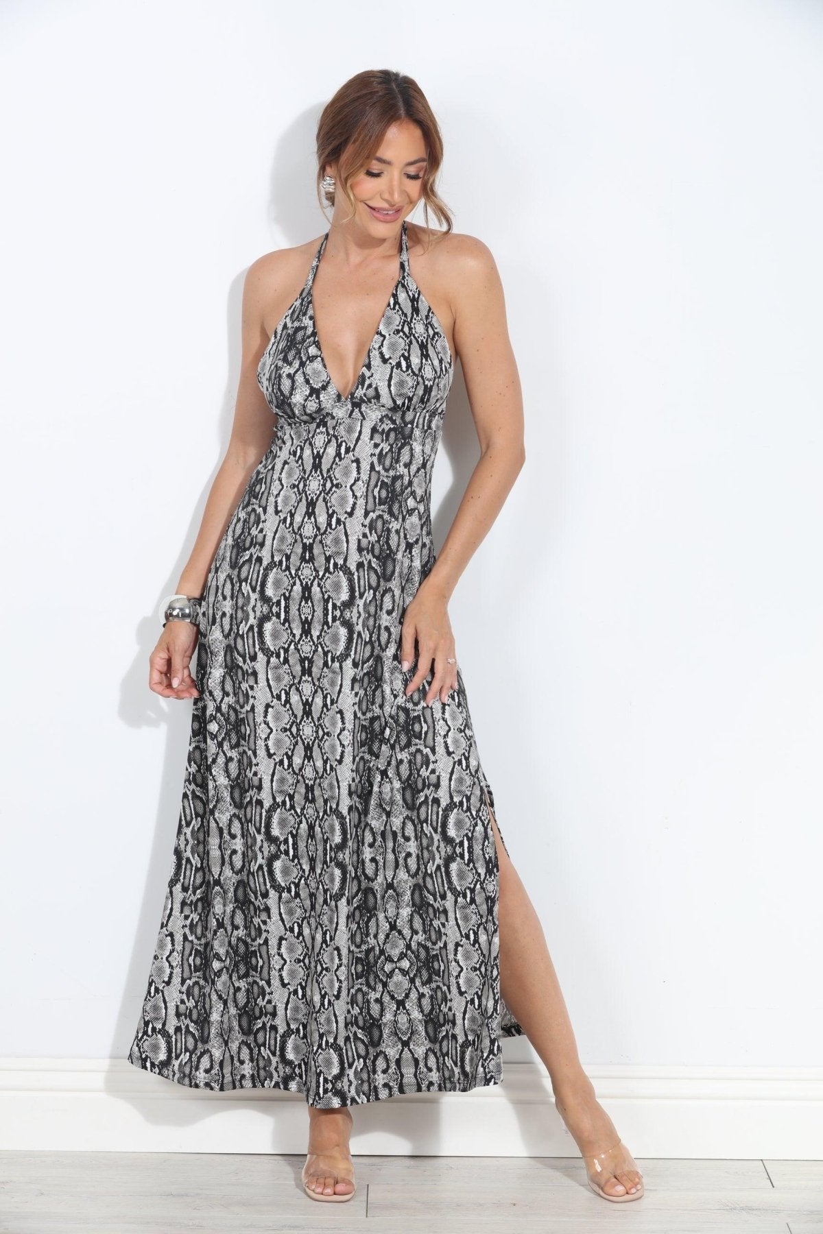veronica m halter maxi dress Veronica Beard Izaren Halter Maxi Dress | Cactus