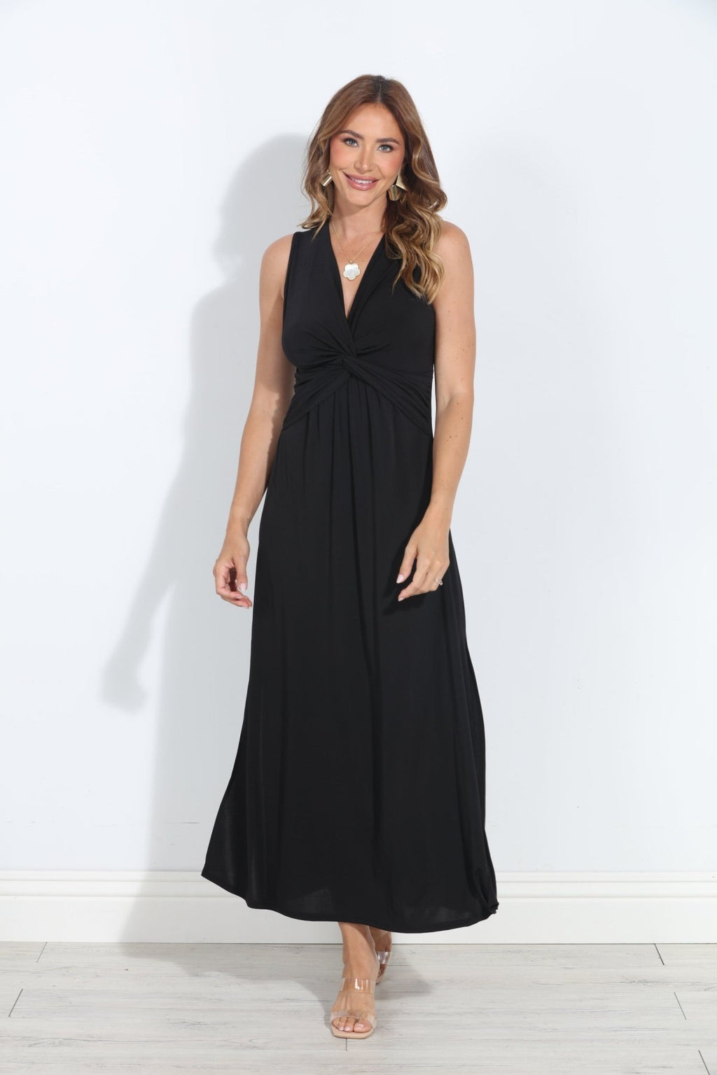 Black Twist Maxi Dress-BEST SELLER