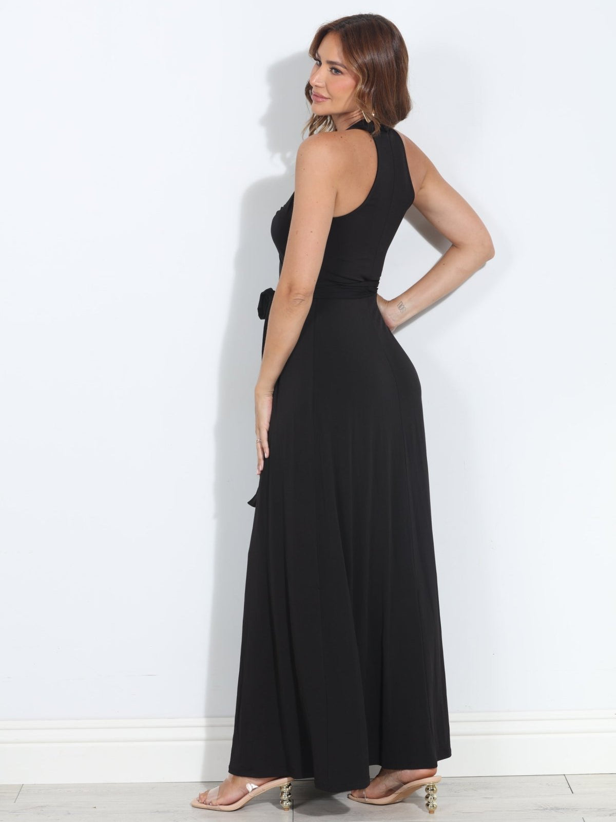 Black Wrap Maxi Dress-BEST SELLER