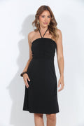 Black Stretch Halter Dress-BEST SELLER
