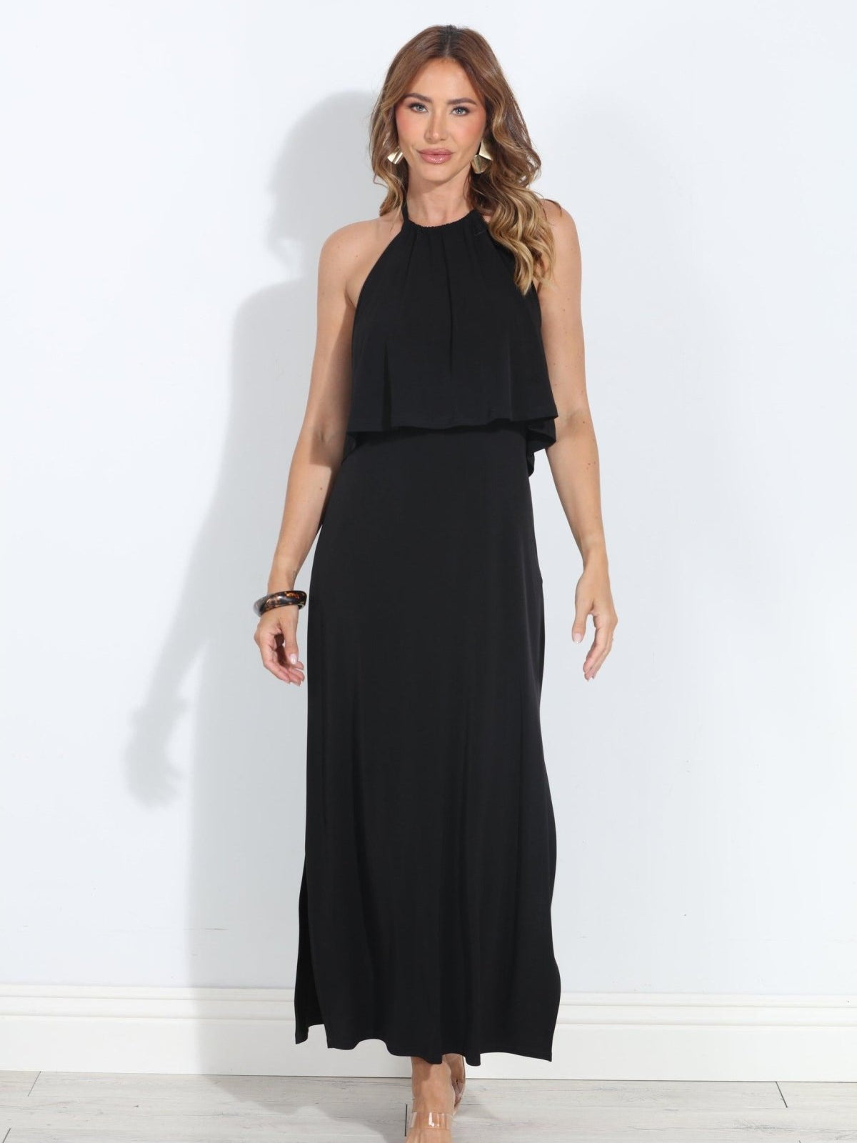 Black Halter Maxi Dress