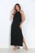 Black Halter Maxi Dress