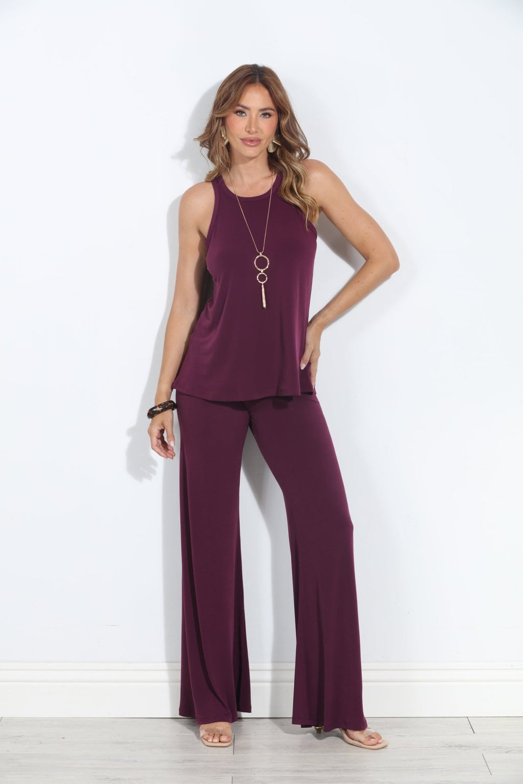 Eggplant Stretch Swing Tank-Best Seller