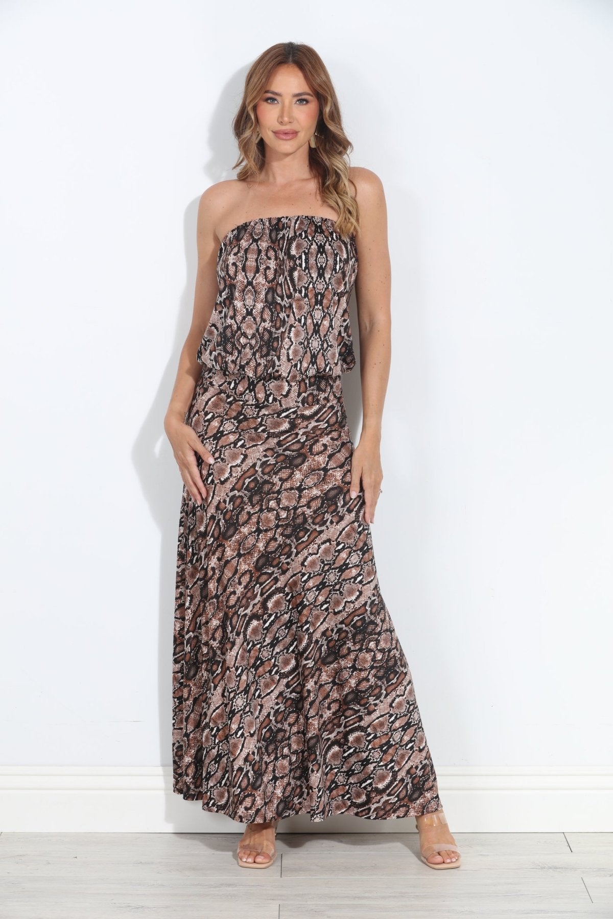 Valise Stretch Drop Waist Maxi Dress-BEST SELLER