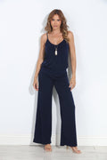 Navy Drop Waist Jumpsuit-BEST SELLER