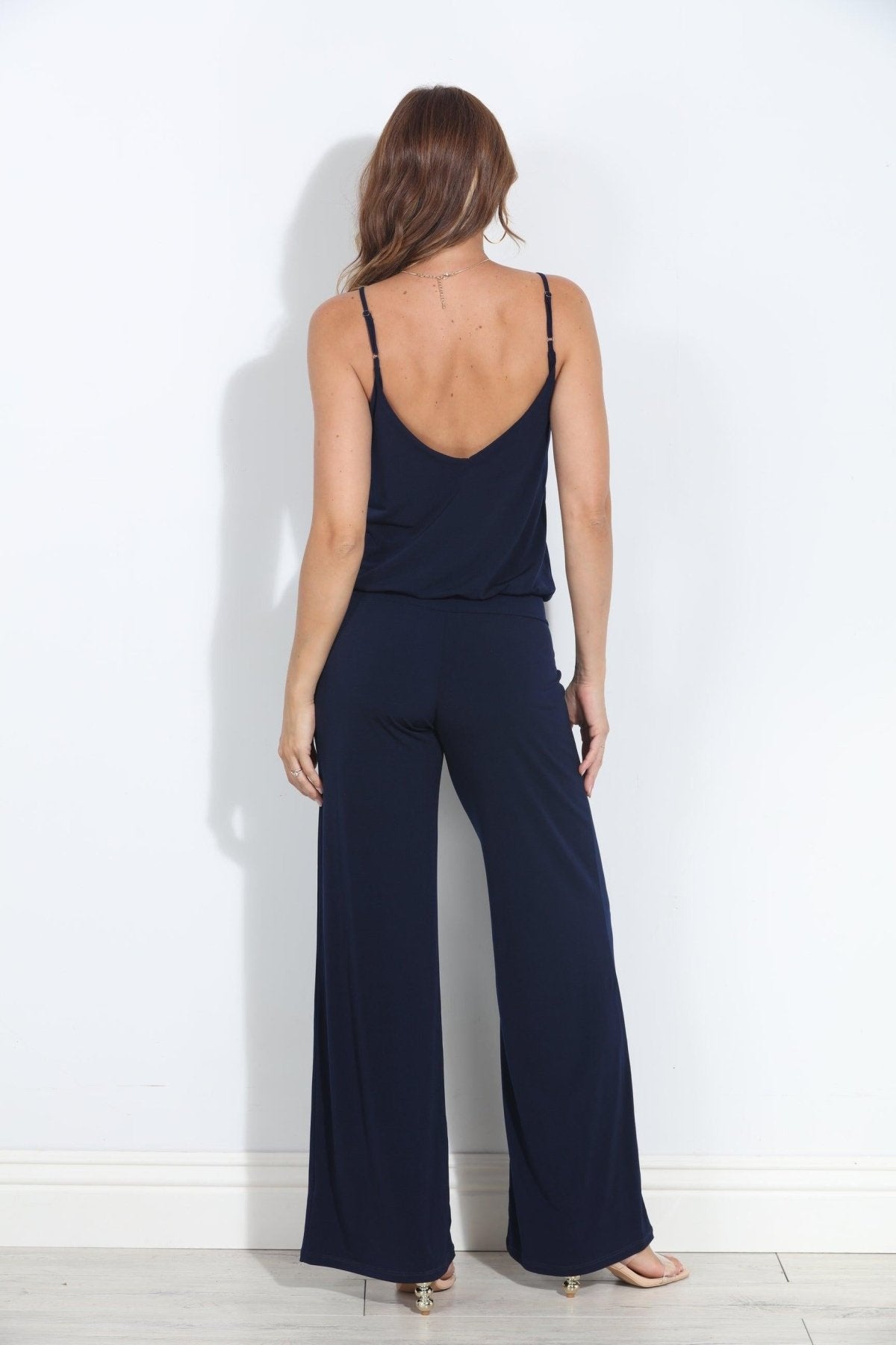 Navy Drop Waist Jumpsuit-BEST SELLER