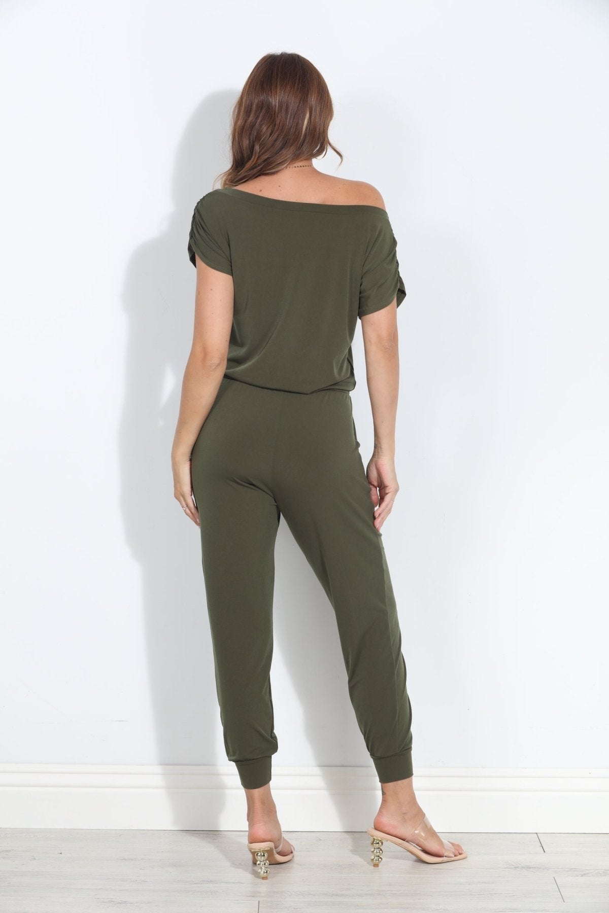 Army ITY Off The Shoulder Jumpsuit-BEST SELLER