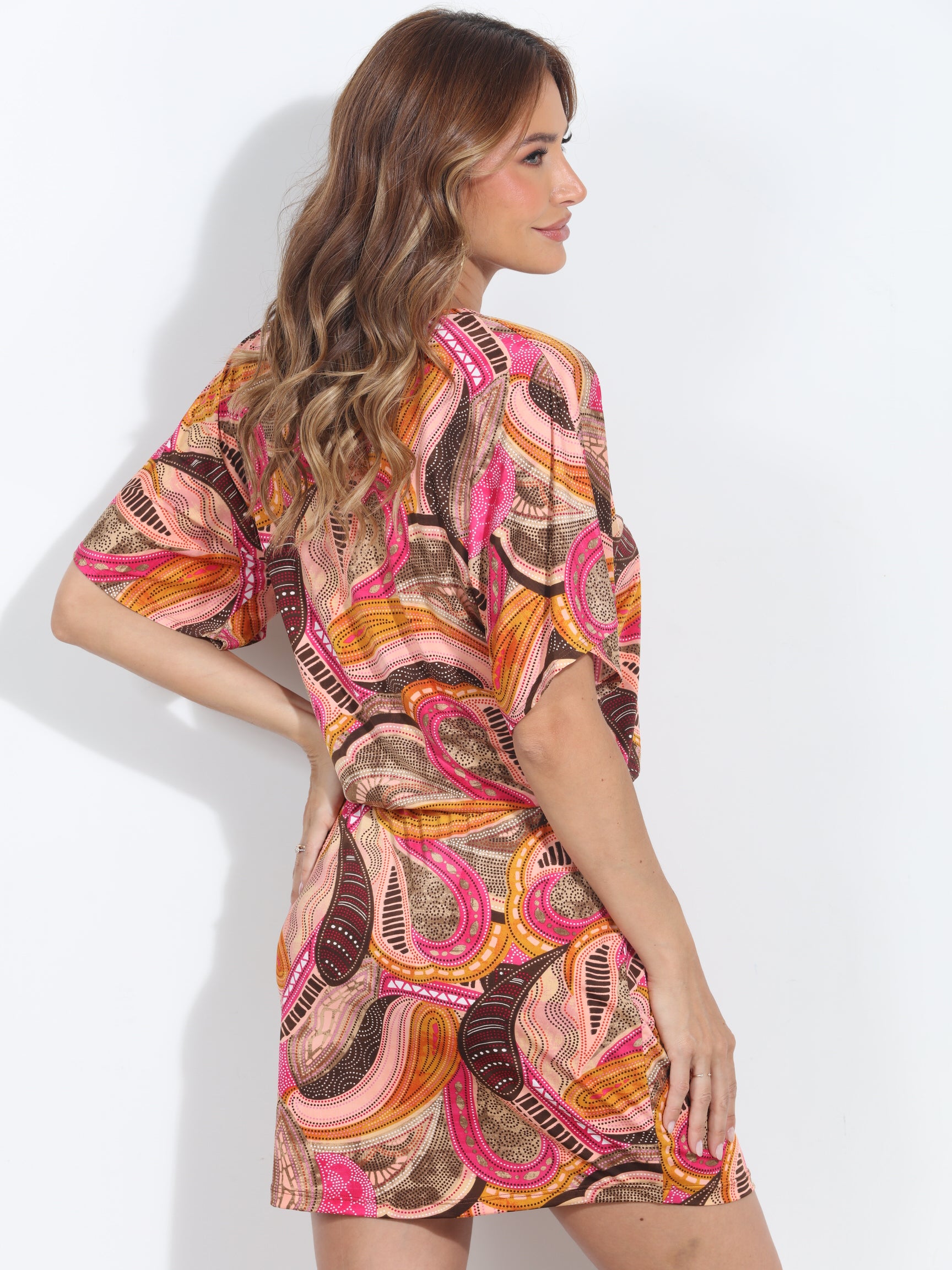 Leona Stretch V-Neck Tunic Dress-BEST SELLER