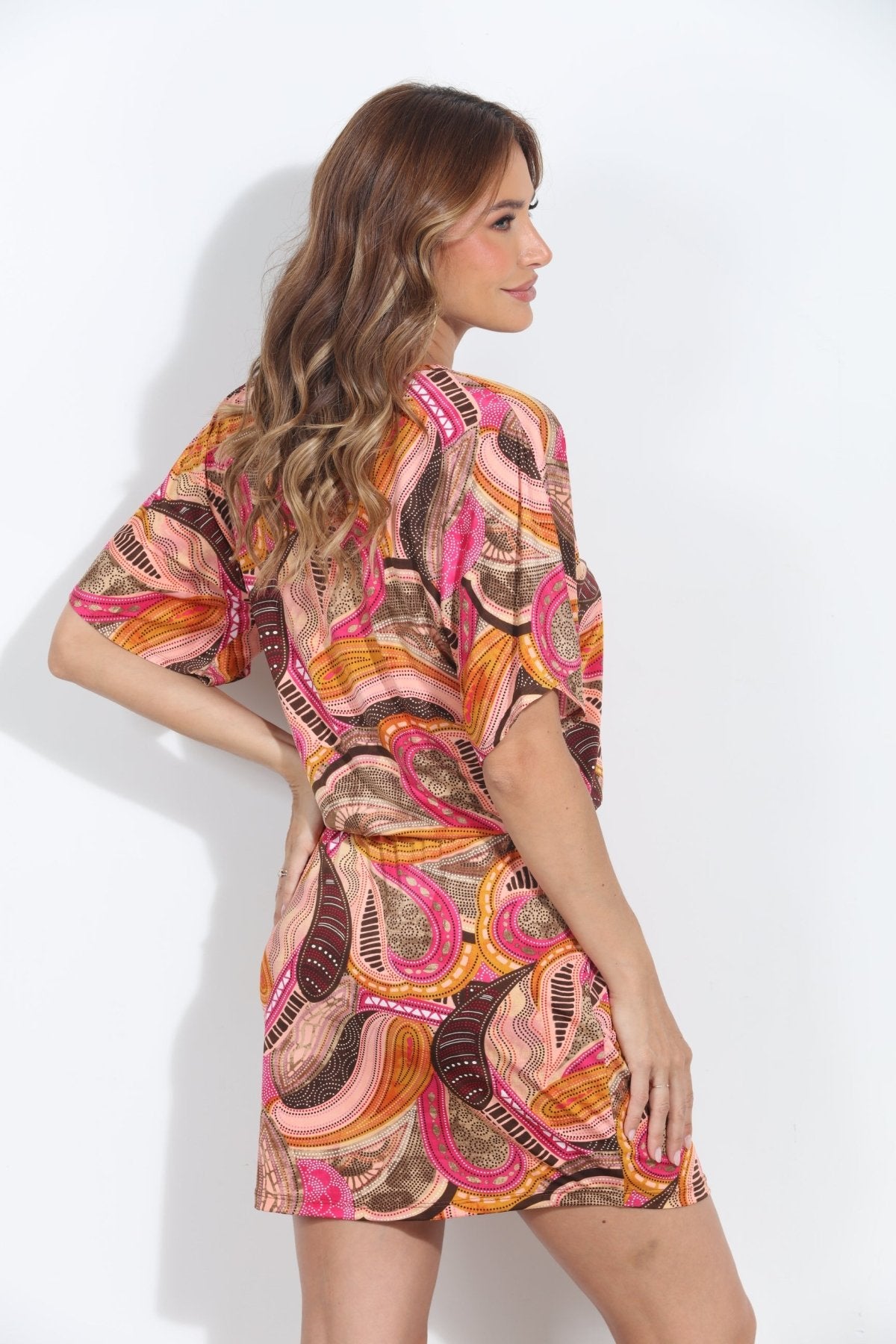 Leona Stretch V-Neck Tunic Dress-BEST SELLER