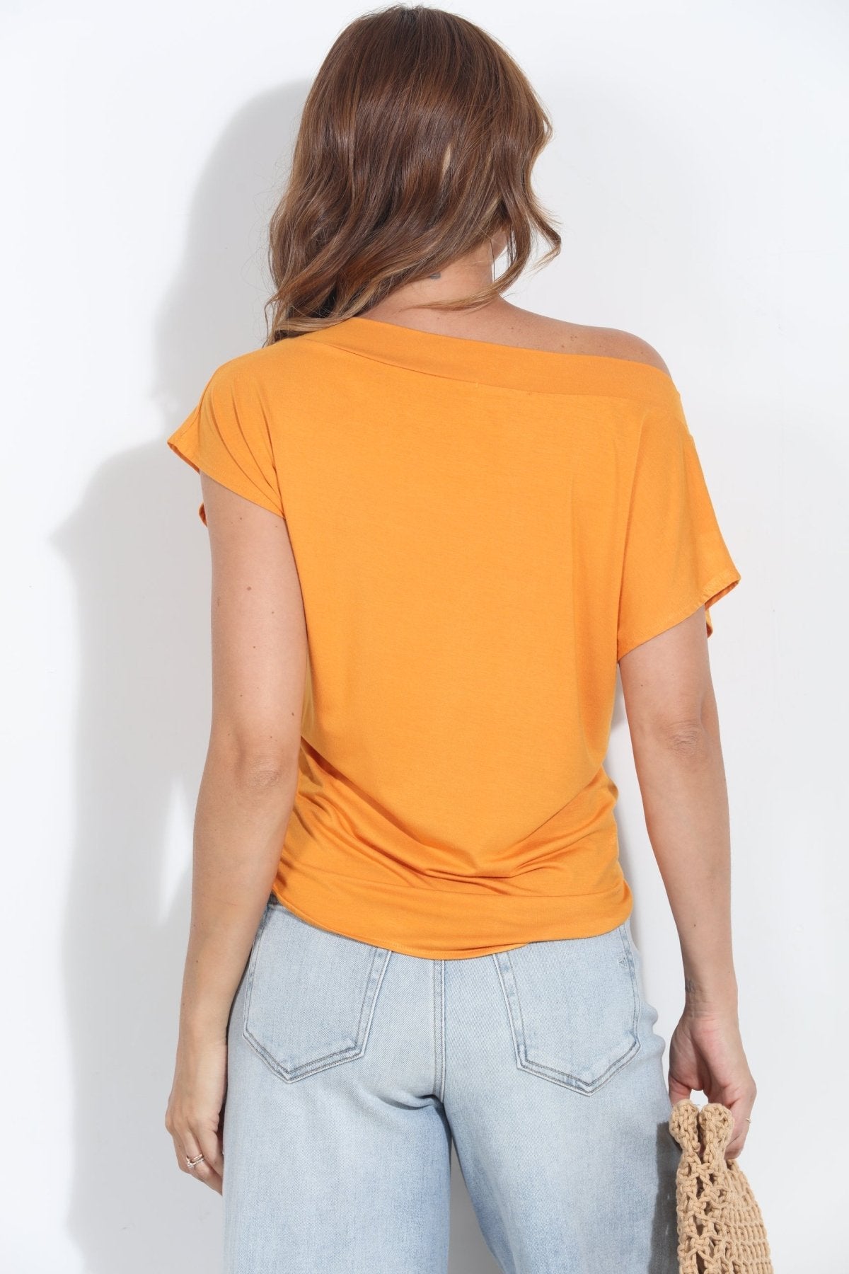 Cheddar Cupro Front Tie Top