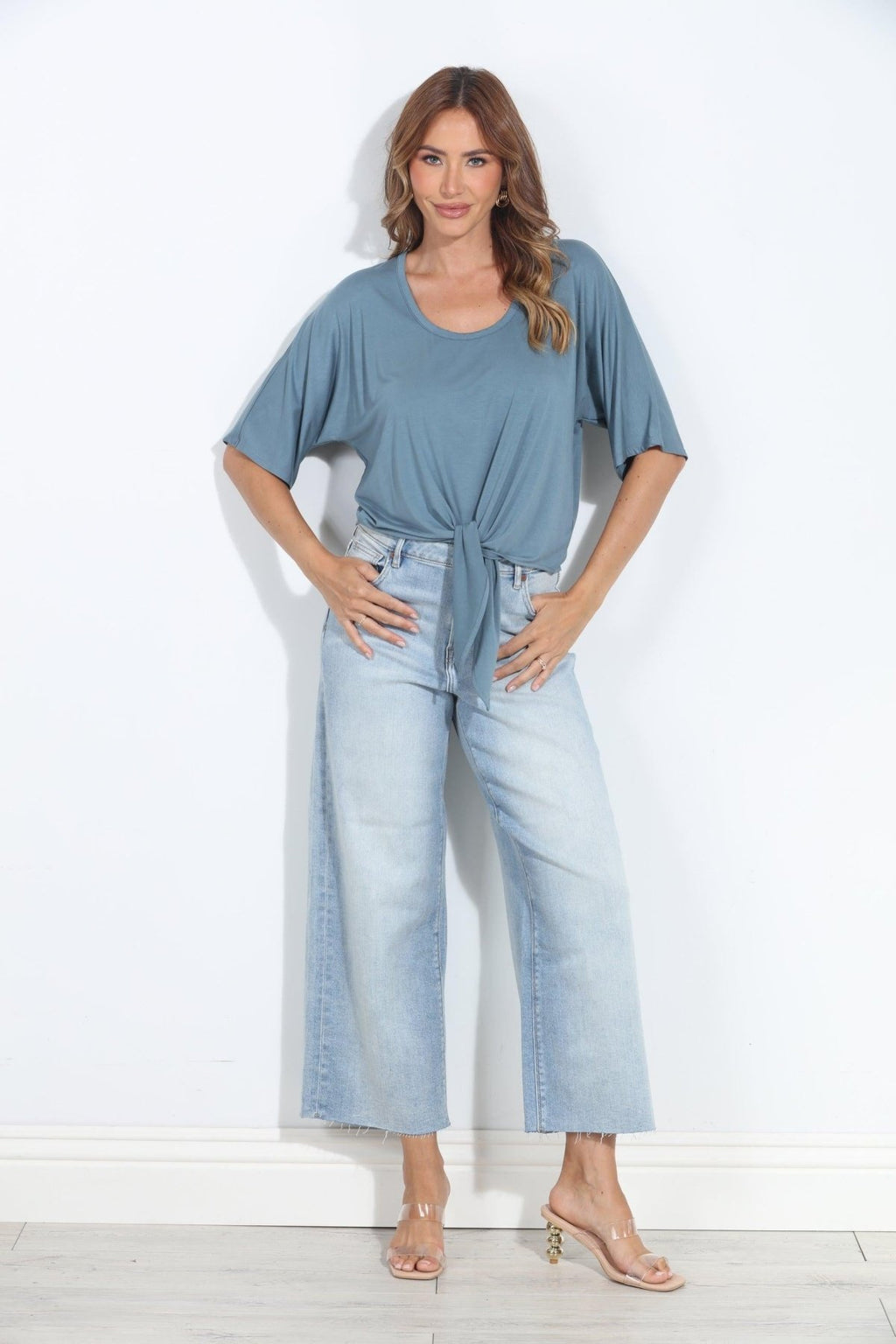 Seablue Cupro Tie Tee-BEST SELLER