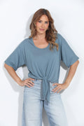 Seablue Cupro Tie Tee-BEST SELLER