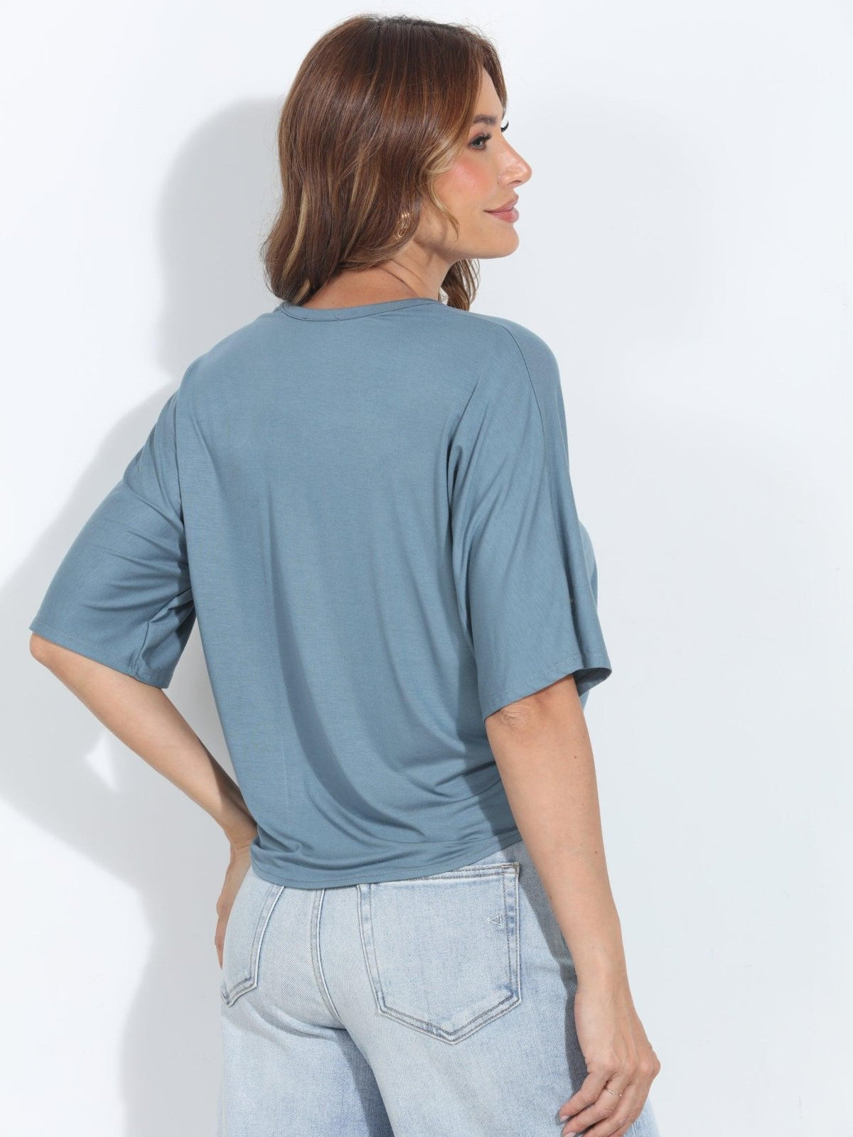 Seablue Cupro Tie Tee-BEST SELLER