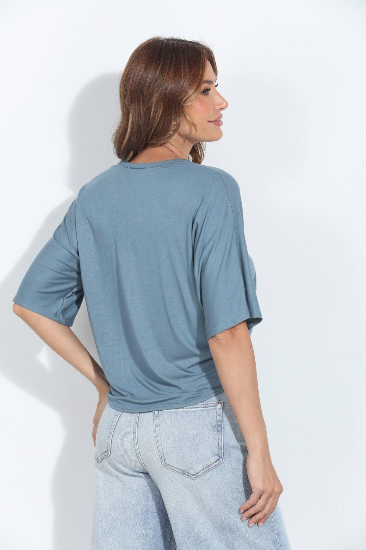 Seablue Cupro Tie Tee-BEST SELLER