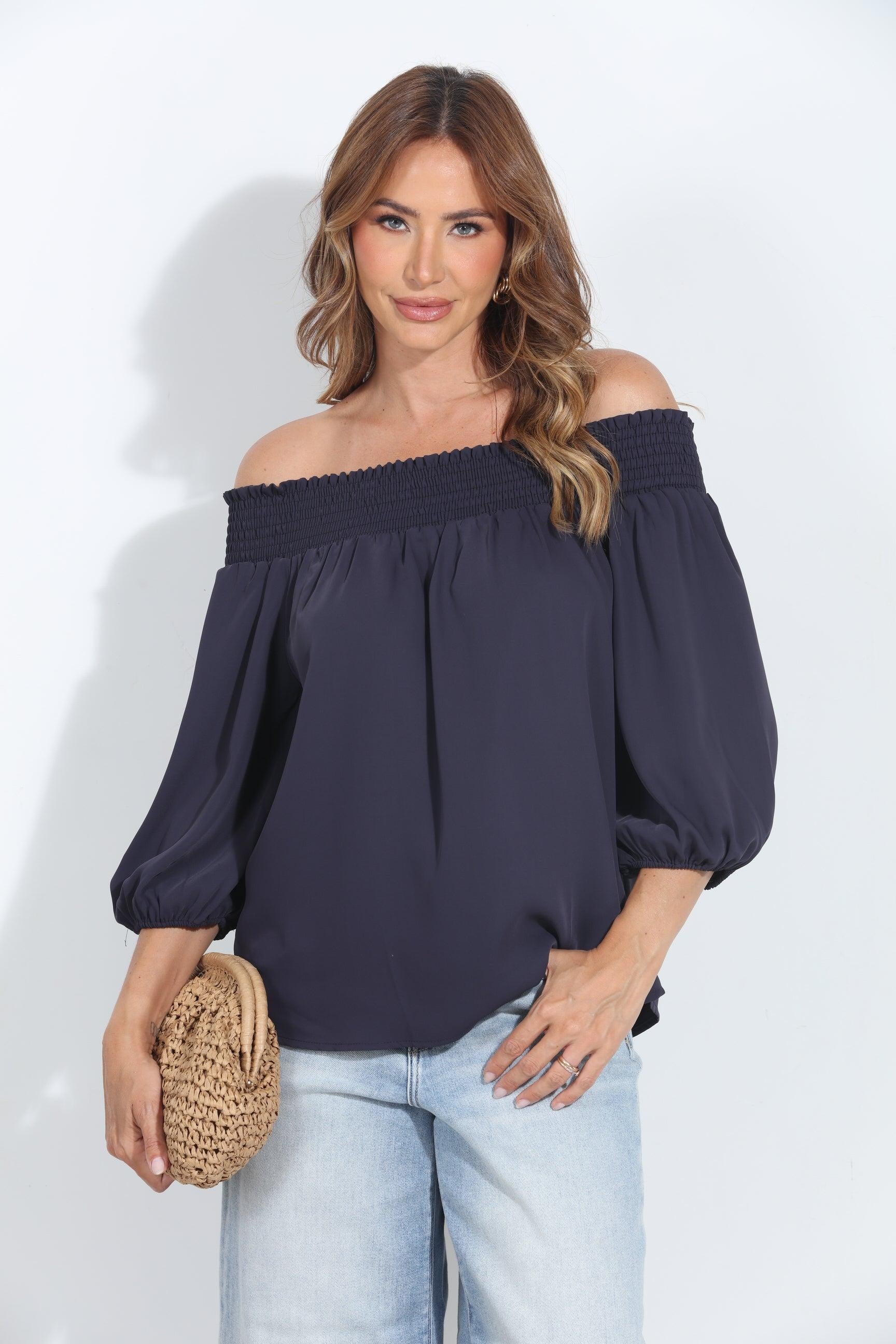 Navy Politan OTS Blouse