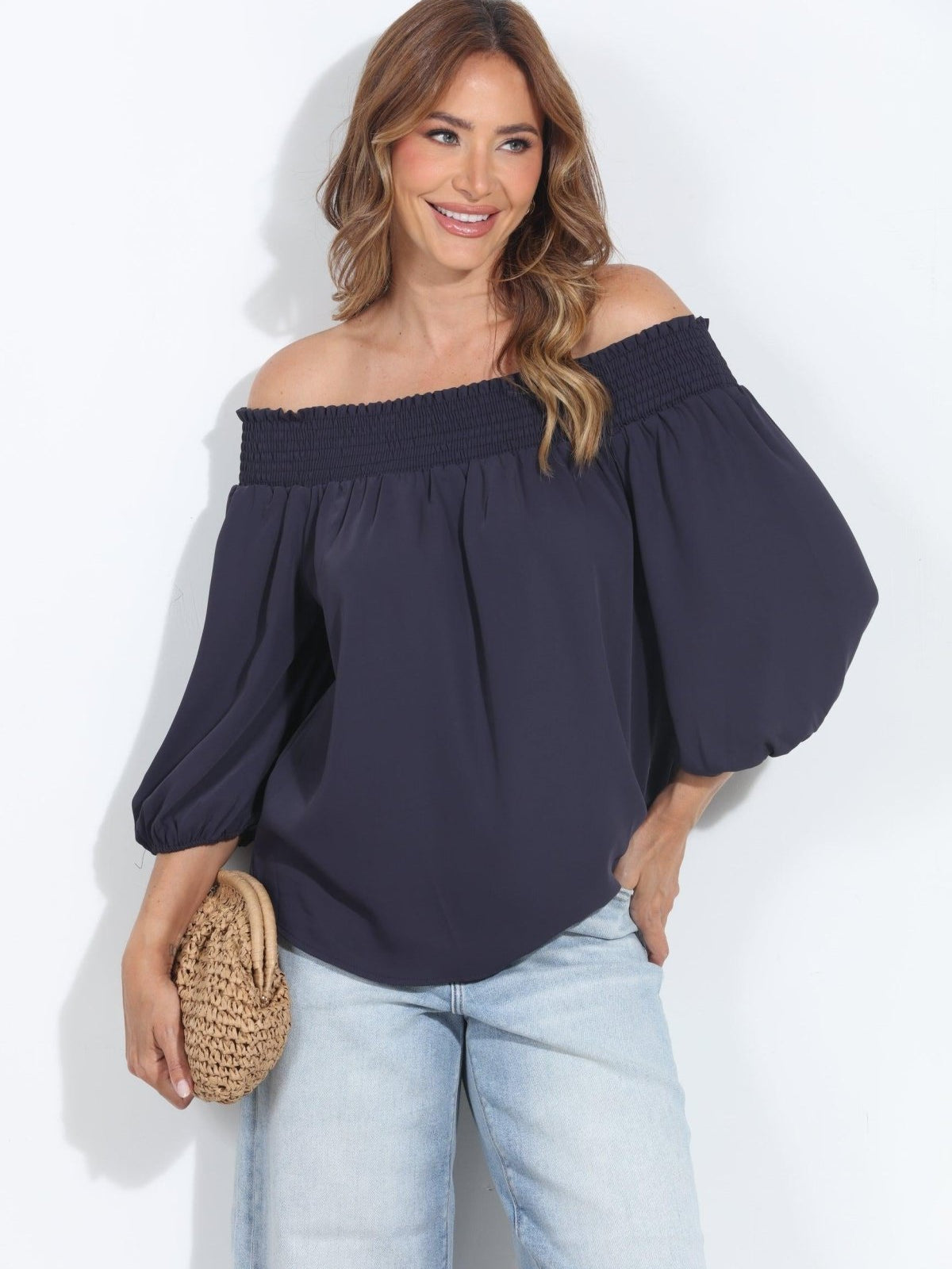 Navy Politan OTS Blouse
