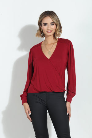 Cabernet Smocked Cupro Top-FINAL SALE