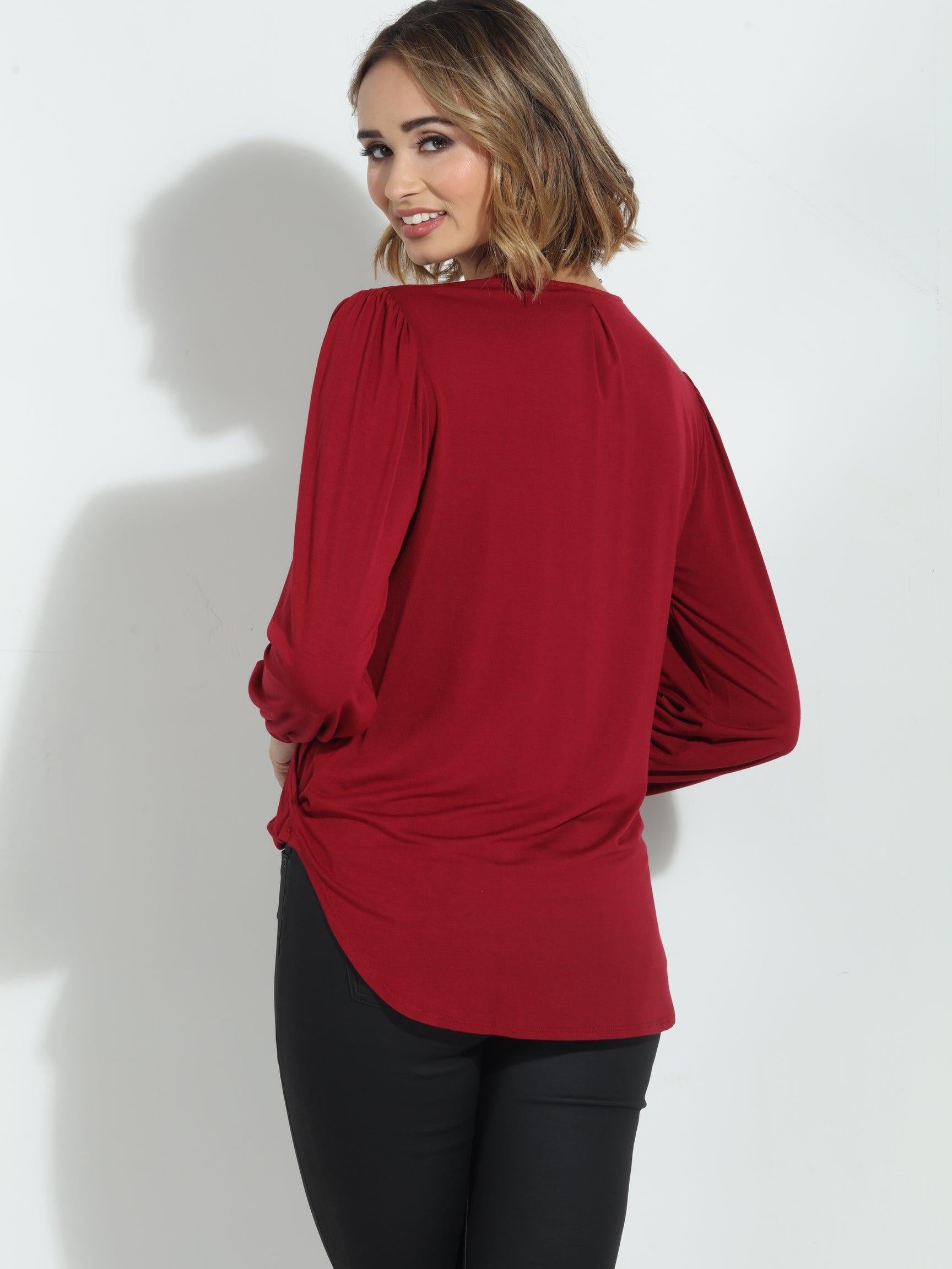 Cabernet Smocked Cupro Top-FINAL SALE