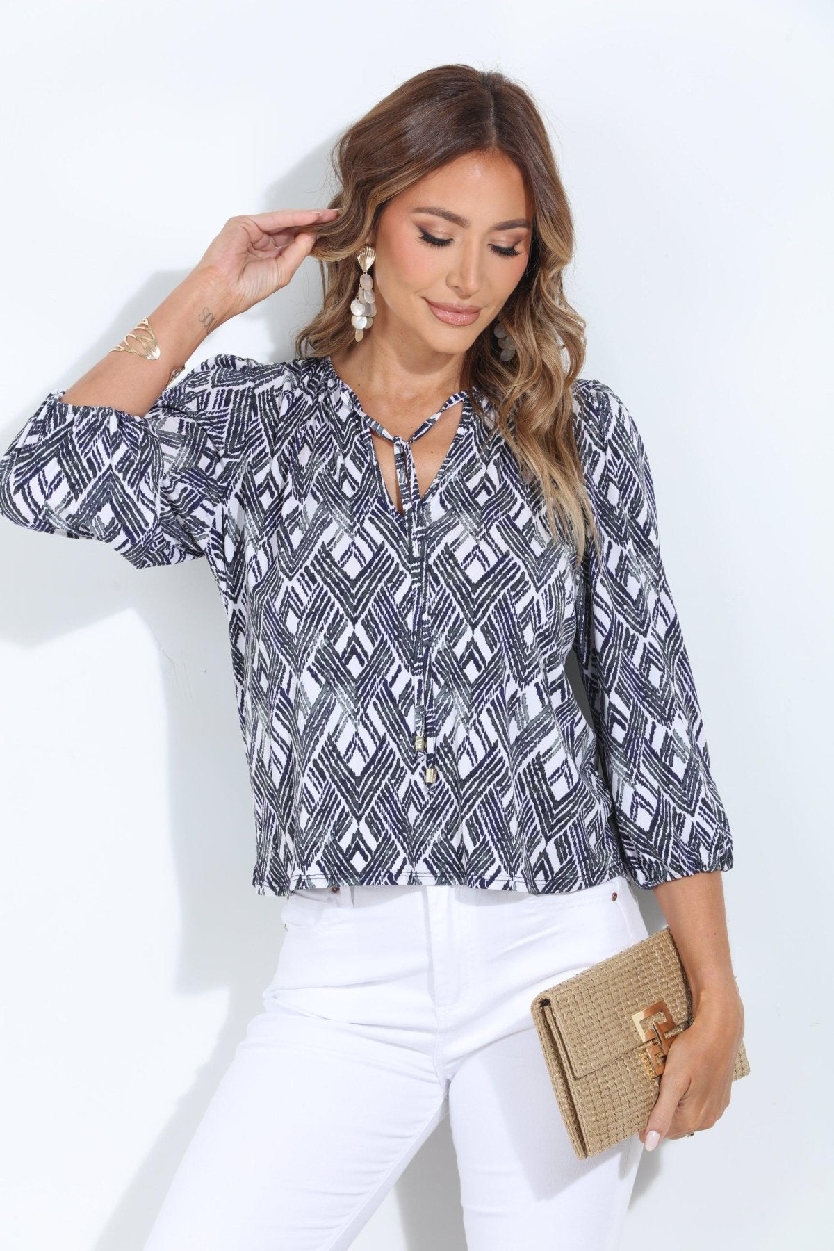 Keaton ITY Split Neck Top-FINAL SALE