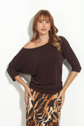 Chocolate Shirred Waist Top