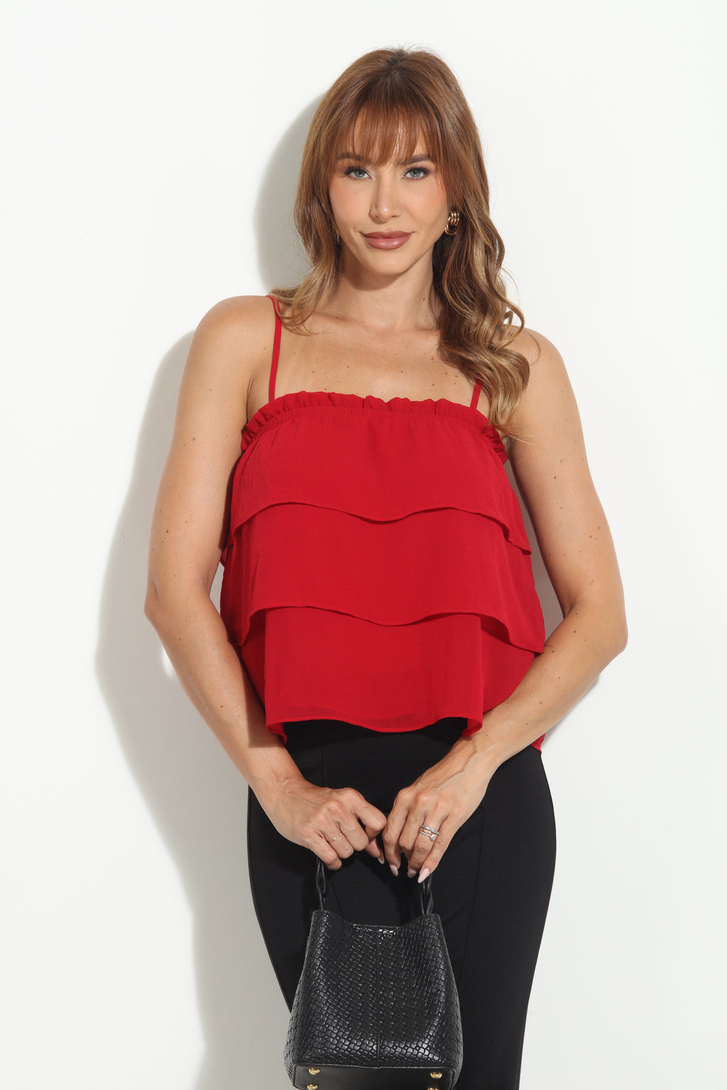 Merlot Chiffon Layer Tank