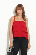 Merlot Chiffon Layer Tank