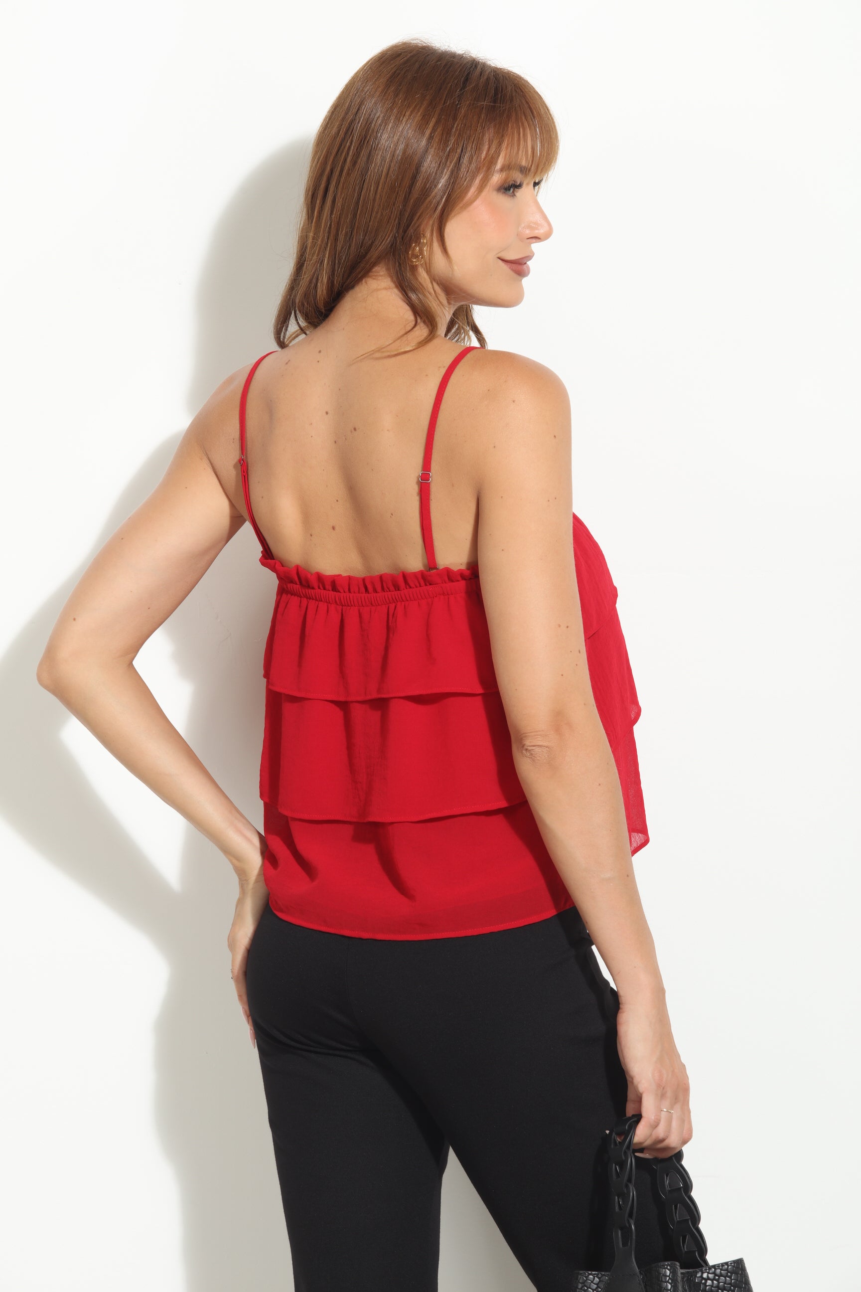 Merlot Chiffon Layer Tank