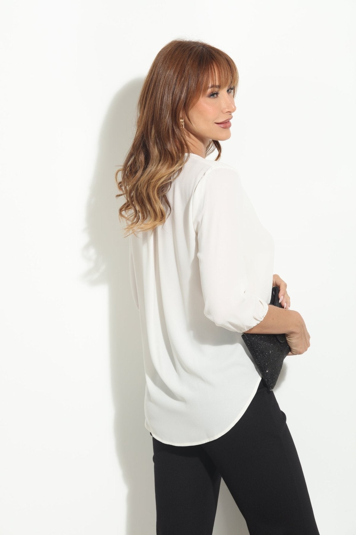 Buff Surplice Blouse-BEST SELLER