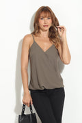 Olive Surplice Cami-BEST SELLER