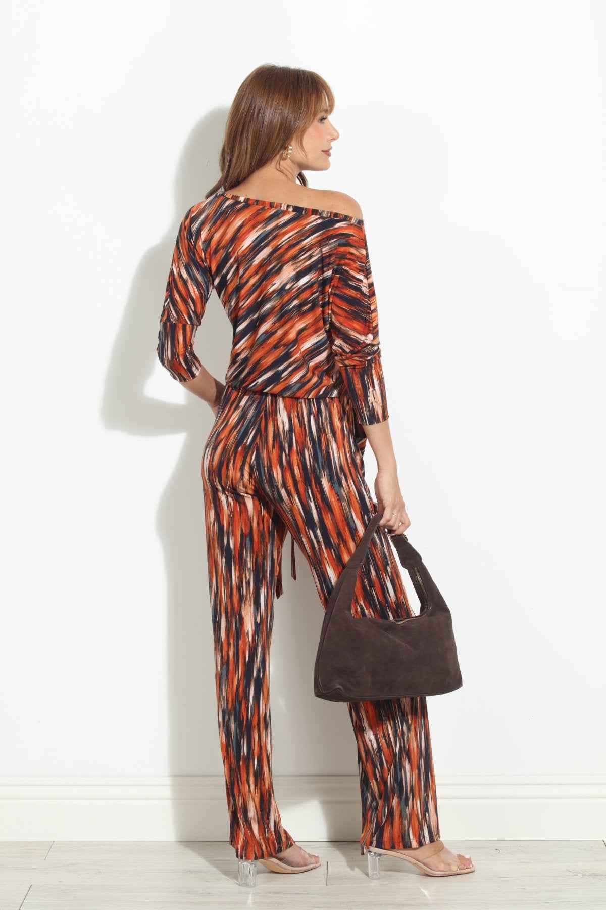 Donatella 3/4 Sleeve ITY Jumpsuit-Zion