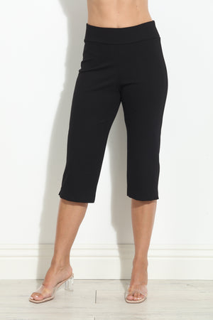Black Stretch Ponti Capri Pant