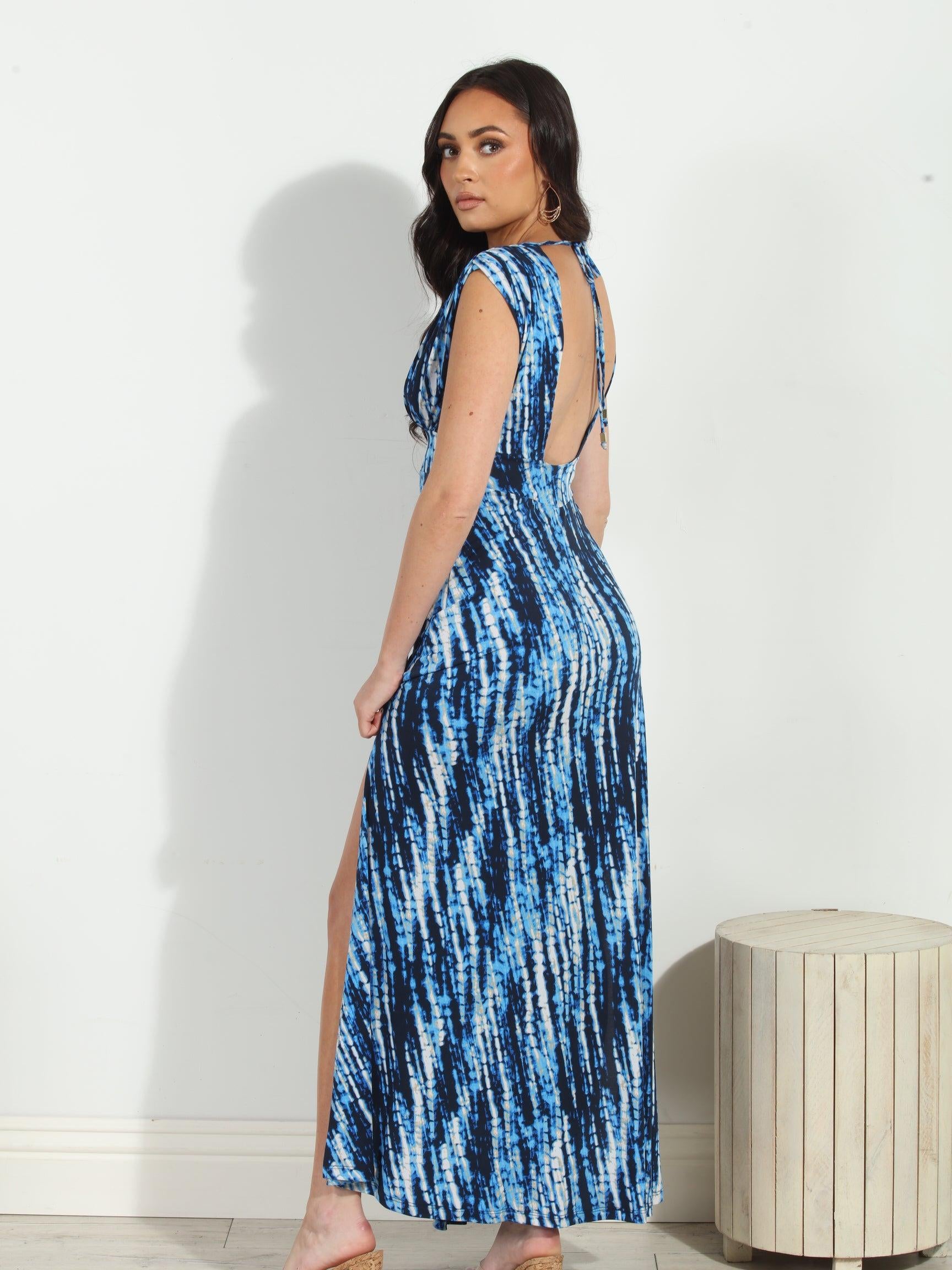 Ryleigh Stretch Deep V Maxi Dress-FINAL SALE