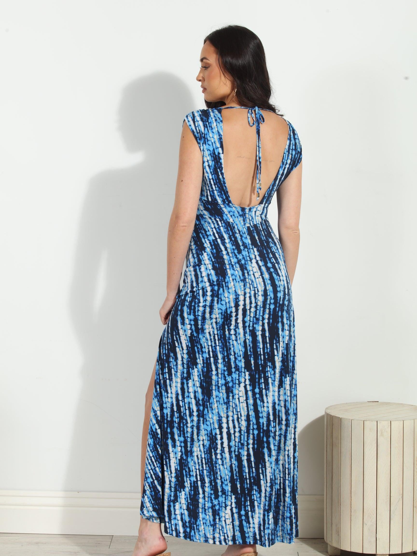 Ryleigh Stretch Deep V Maxi Dress-FINAL SALE