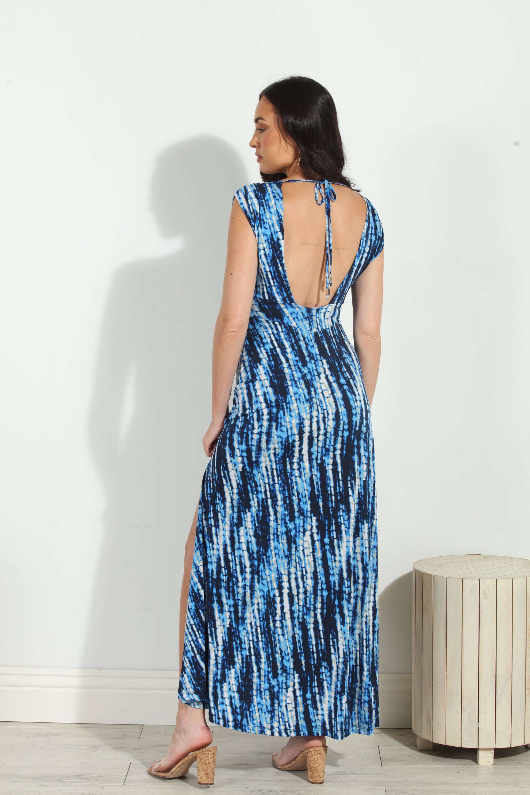 Ryleigh Stretch Deep V Maxi Dress-FINAL SALE