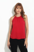 Merlot Chiffon Halter Top-BEST SELLER