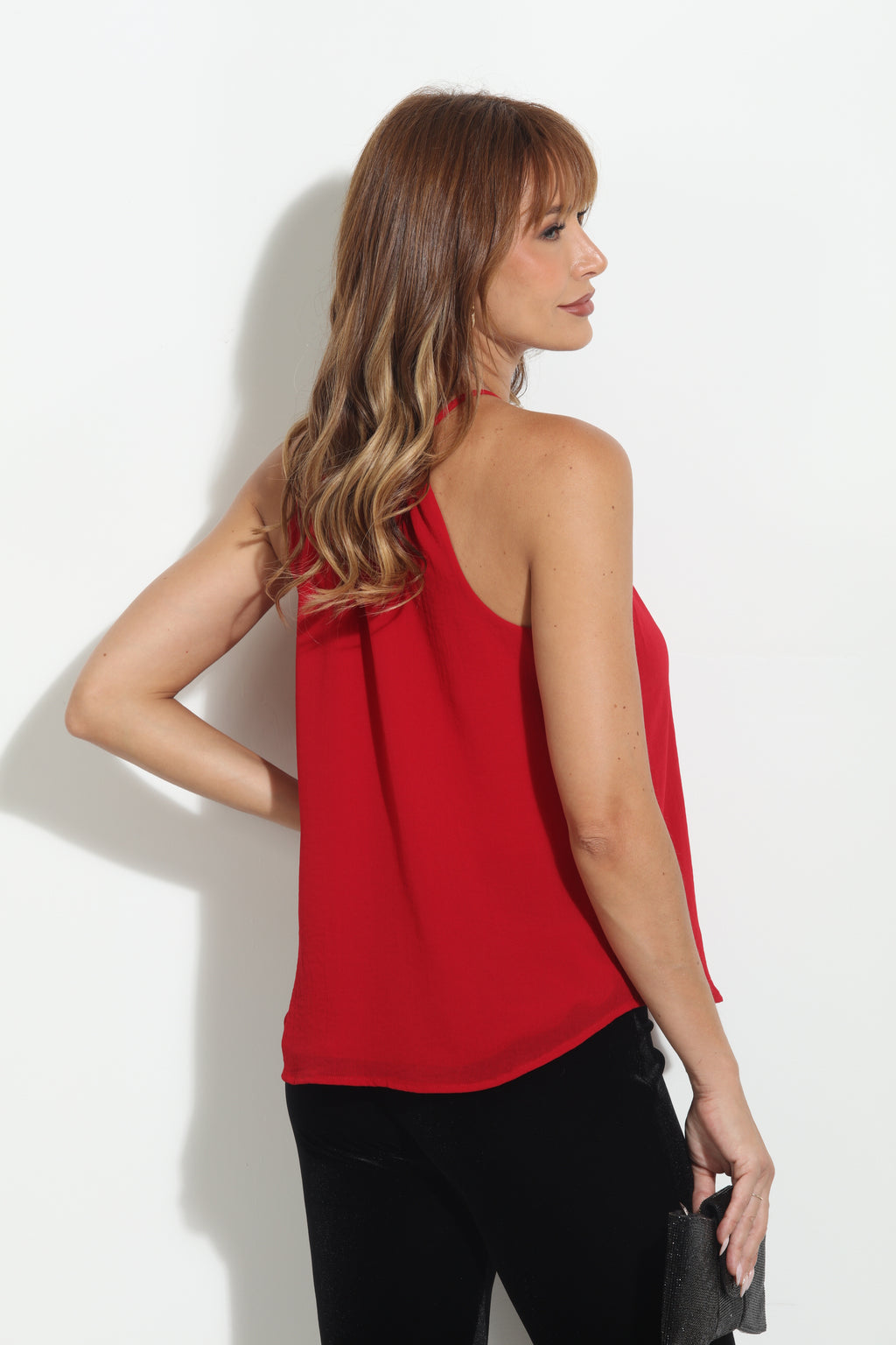 Merlot Chiffon Halter Top-BEST SELLER