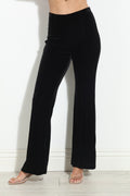 Black Velvet Palazzo Leg Pants-BEST SELLER
