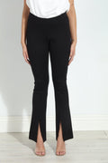 Black Ponti Split Front Pants-FINAL SALE