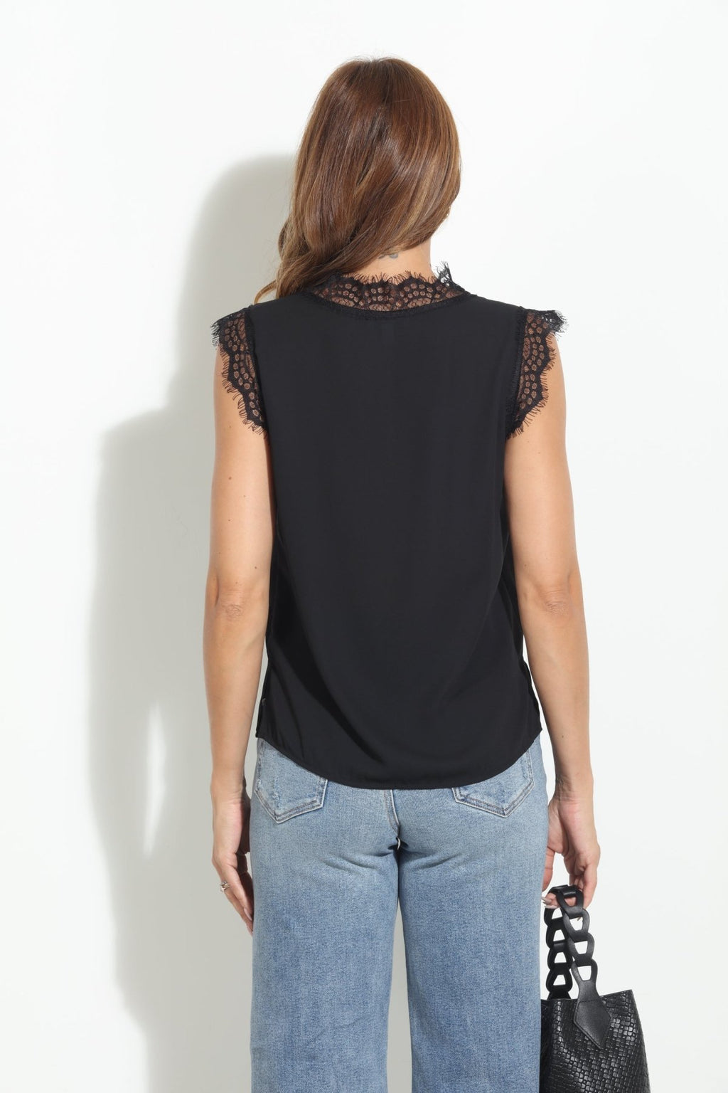 Black Sleeveless Lace Top-BEST SELLER