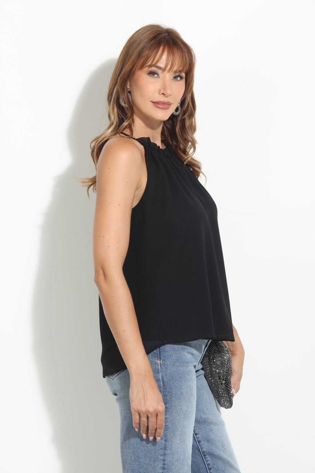 Black Chiffon Halter Top-BEST SELLER
