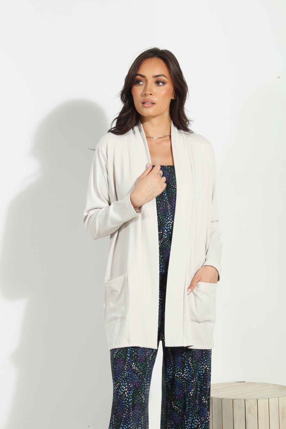 Ultra Soft French Terry Shrug-Vanilla