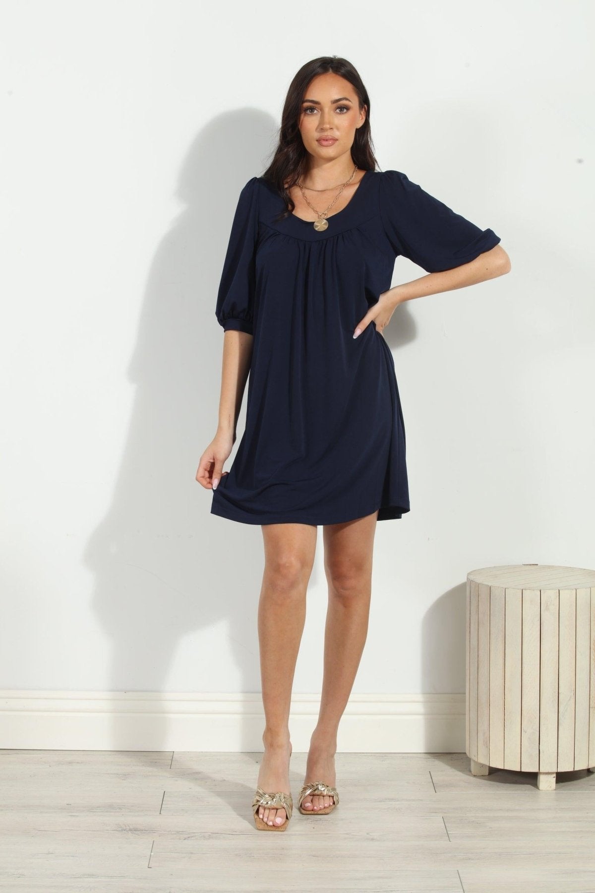Navy Stretch ITY Tunic/Dress