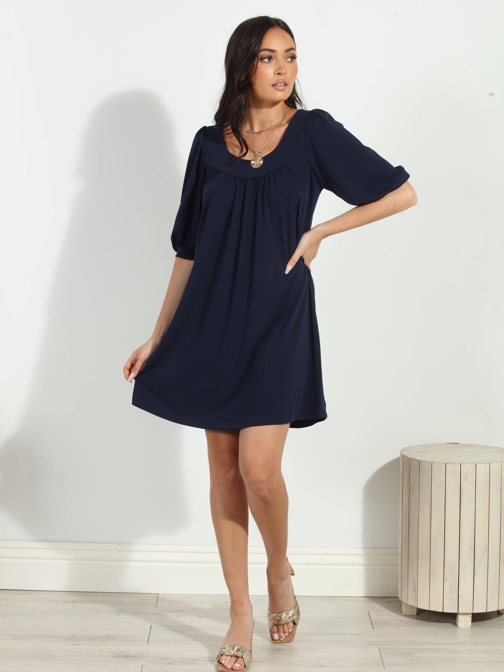 Navy Stretch ITY Tunic/Dress