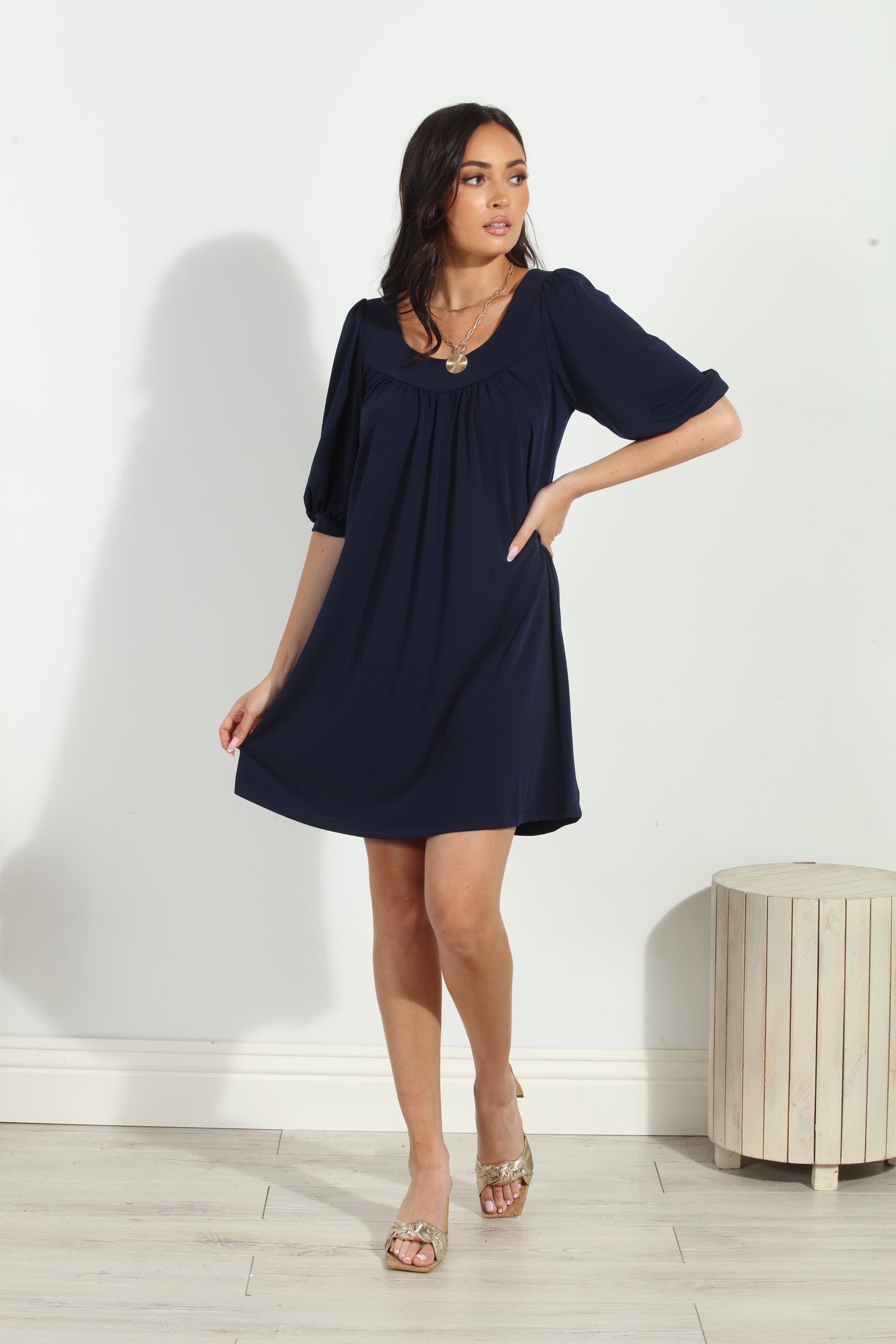 Navy Stretch ITY Tunic/Dress-FINAL SALE