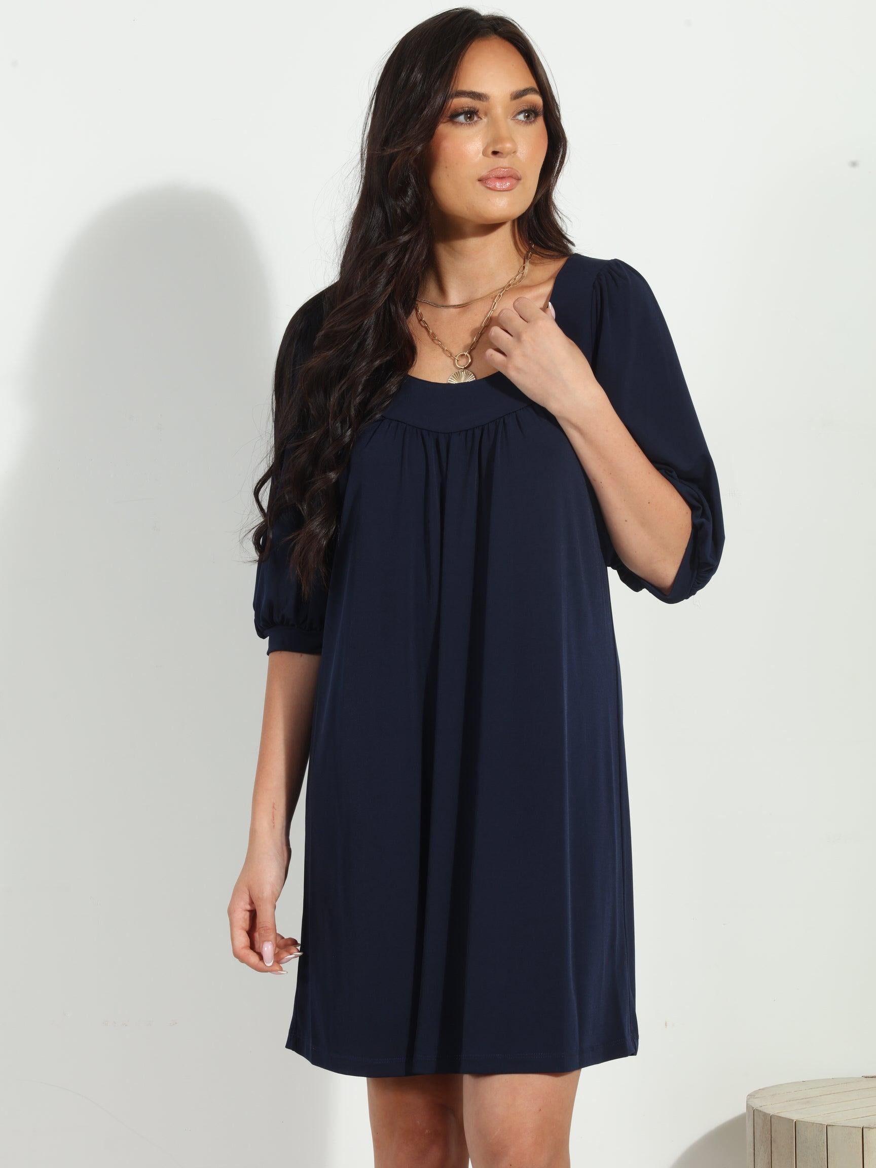 Navy Stretch ITY Tunic/Dress