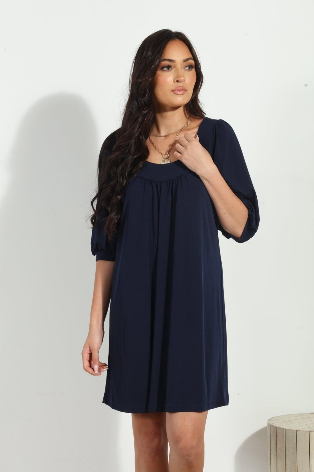 Navy Stretch ITY Tunic/Dress