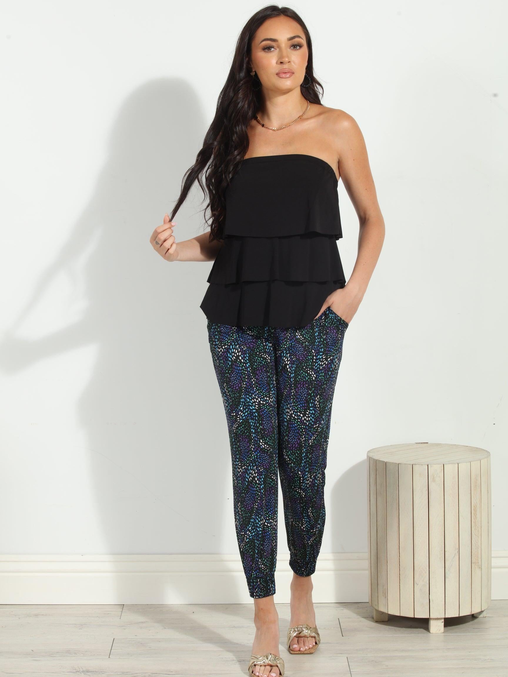 Black Ruffle Tube Top-BEST SELLER