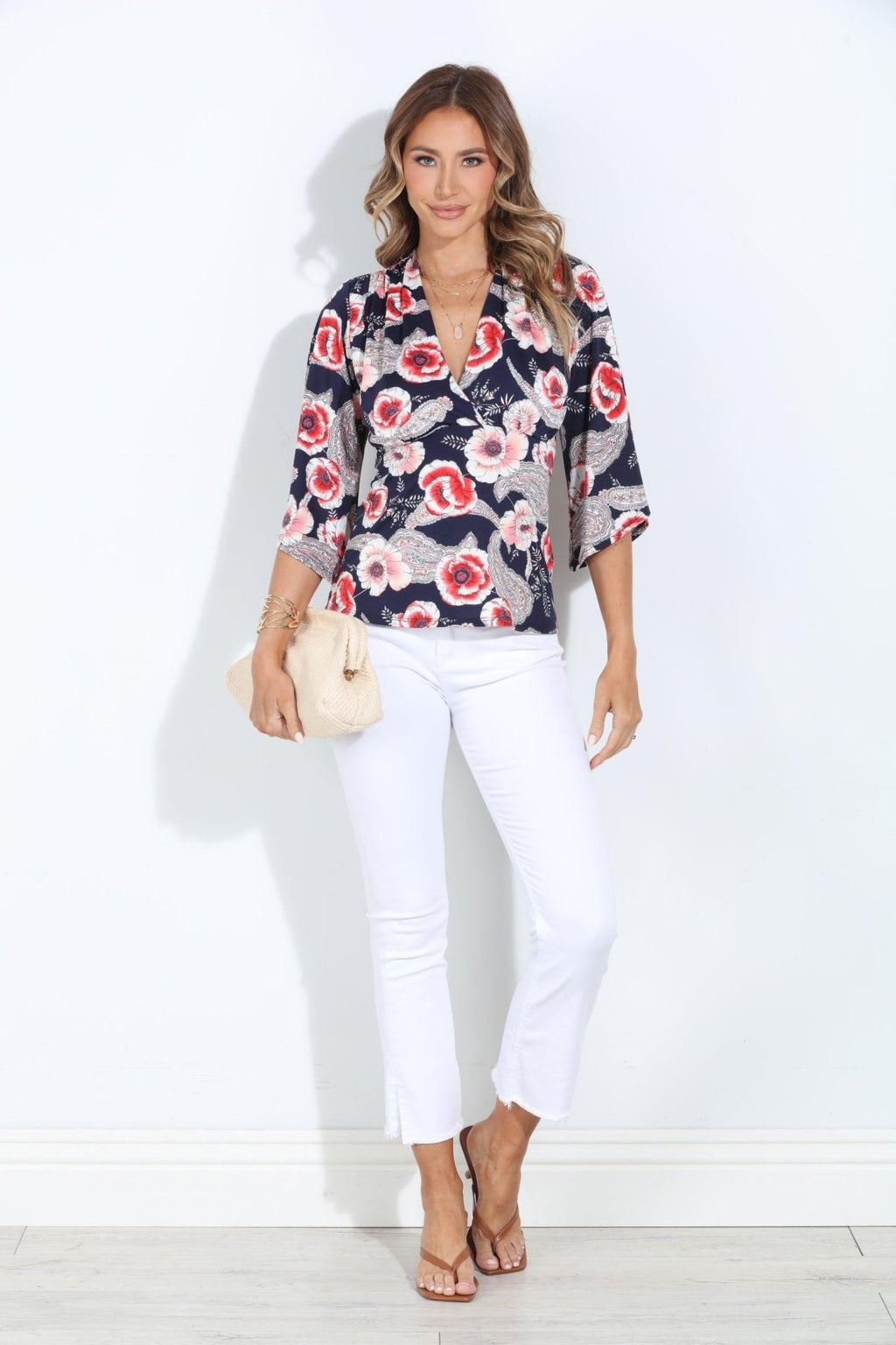 Corlota Stretch Kimono Sleeve Top