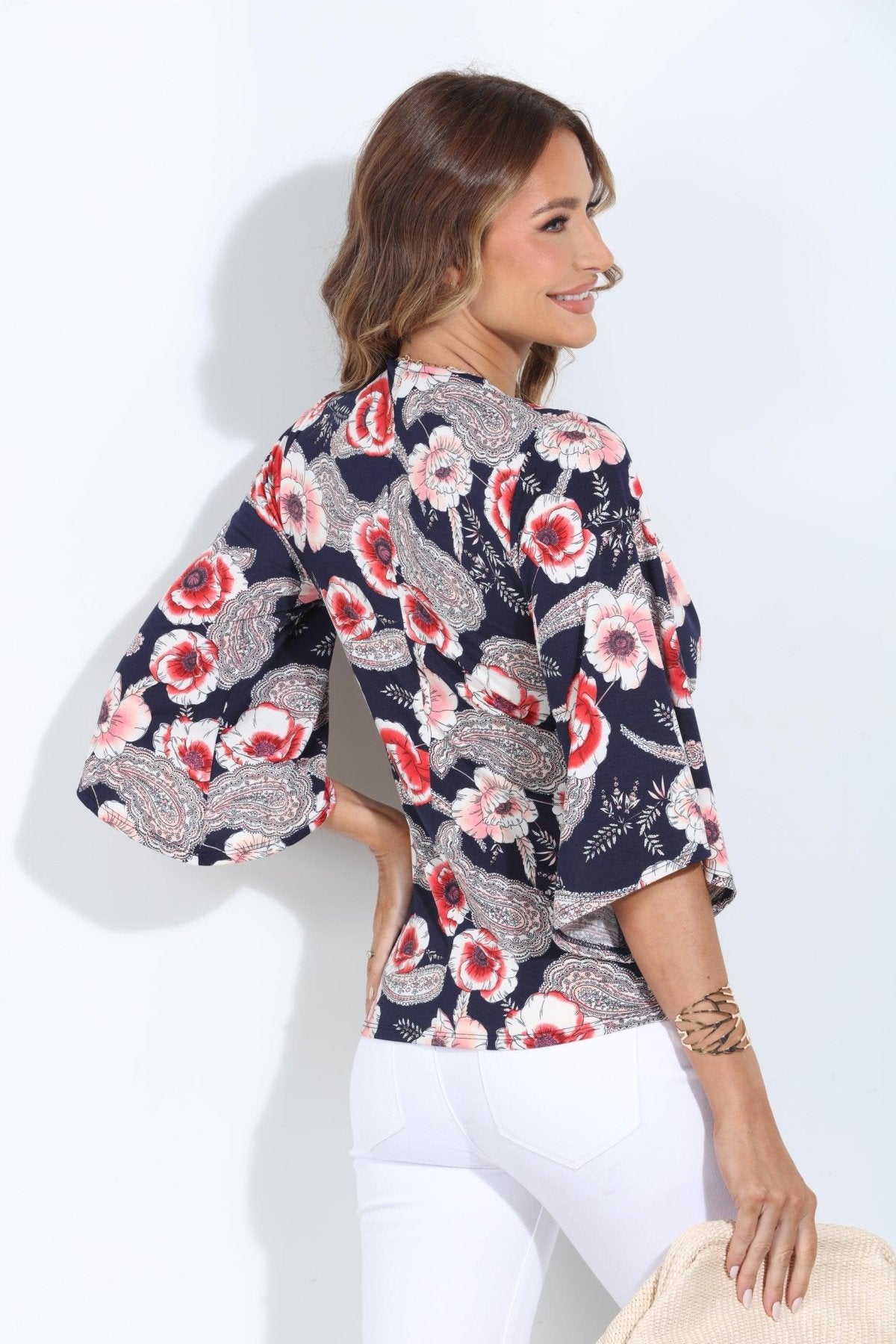 Corlota Stretch Kimono Sleeve Top