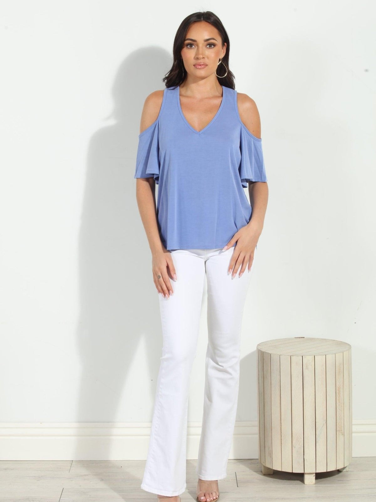 Peri Cupro Cold Shoulder Tee-FINAL SALE